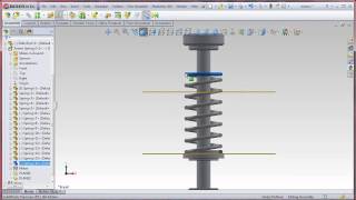 SolidWorks  How to add springs in assembly [upl. by Indnahc]