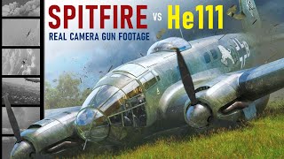 Spitfire vs Heinkel 111 over England  Must See RARE Actual 1940 Footage [upl. by Anabahs]