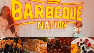 🍗Dinner in BARBEQUE Nation 😋 Unlimited Buffet 😱 barbeque vlog aishulakshu [upl. by Amethist327]