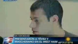 Tevez y Mascherano la presentación en el West Ham [upl. by Nairolf690]