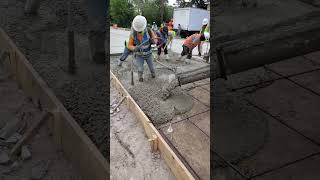 Concrete  Pouring Concrete Pavement shorts [upl. by Saber526]