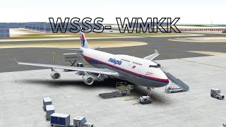 Infinite Flight  Singapore WSSS  Kuala Lumpur WMKK  Boeing 747700  Full Flight [upl. by Nihhi787]