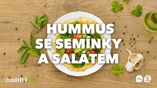 Hummus se semínky a salátem [upl. by Mahmoud]