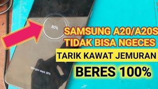 cara mengatasi Samsung a20s tidak bisa di ces dengan mudah Samsung A20 not charging [upl. by Renick895]