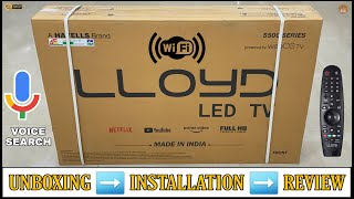 LLOYD 43FS550C  New 43 inch Full Hd Webos Smart Tv Unboxing And Review  Complete Demo [upl. by Pegma]