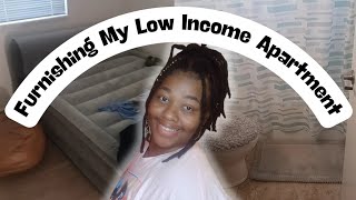 Furnishing My Low Income Apartment NO TV Sleeping On Air Mattress Single Mom Vlog [upl. by Patricia987]