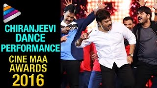 Chiranjeevi Dance Performance  Exclusive Video  Cine MAA Awards 2016  CineMAAAwards2016 [upl. by Aielam]