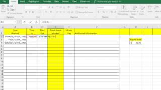 Simple Time Sheet In Excel [upl. by Cornelius]