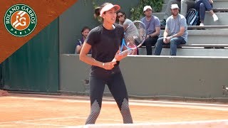 Garbine Muguruza in Practice  Inside RG I RolandGarros 2018 [upl. by Airyk]