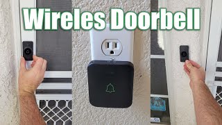 AVANTEK Wireless Doorbell Mini Waterproof Door Chime Kit [upl. by Eatnad]