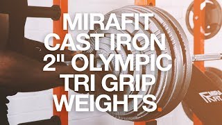 Mirafit Cast Iron 2quot Olympic Tri Grip Weights [upl. by Alric]