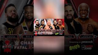 Fatal 5 Way WWE Championship Match  WWE DAY 1 sethrollings brocklesnarvsbobbylashley bigetron [upl. by Akessej947]