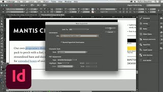 Simplified Hyperlinks in InDesign CC  Adobe Creative Cloud [upl. by Notac]