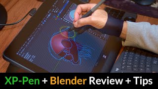 Review and Tips for using the XPPen Artist Pro 16 Gen 2 in Blender [upl. by Sochor]