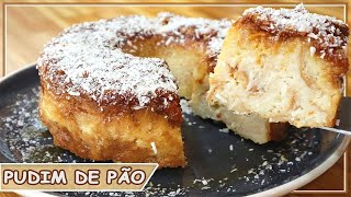 PUDIM DE PÃO SIMPLES I Receitas de Pai [upl. by Assilat225]