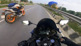 Lets RideтЭд редред R15 v3 vs CBR редред Dhaka tangail highwayредред  Motovlog Impartial Rider [upl. by Paapanen]