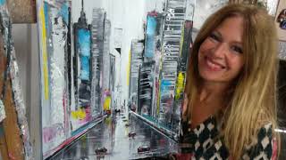 TUTO PEINTURE NEWYORK par NELLY LESTRADE [upl. by Ykcaj583]