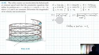 12–82 Kinematics of a Particle Chapter 12 Hibbeler Dynamics Benam Academy [upl. by Ulrica]