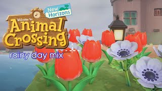 🍃Relaxing Animal Crossing New Horizons Day Time Music  Gentle Rain Sounds 🌧️ for sleep or study [upl. by Shurlocke]