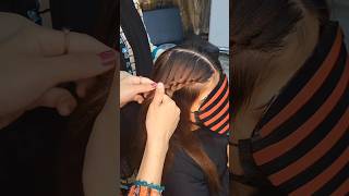 beautiful braided hair style tutorial hairstylehorts braidalhairstyle hairstylehairstyle [upl. by Adnilasor171]