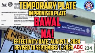 LTO new Memorandum  Temporary plate and improvised plate bawal na  motodave [upl. by Felicia]