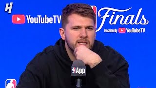 Luka Doncic previews Game 5 FULL Interview  2024 NBA Finals Media Day [upl. by Llerdnad]