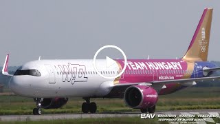 Airbus A321neo  Wizz Air quotTeam Hungary csquot HALGI  landing at Memmingen Airport [upl. by Nonnaihr489]