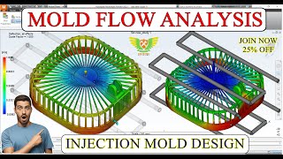 MOLD FLOW ANALYSIS TUTORIAL 🔥 Plastic flow simulation in Autodesk moldflow [upl. by Lacey699]