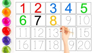 123 Number Counting  1234 Number Names  1 To 20 Numbers  123 learning for kids  Counting Numbers [upl. by Dett]