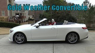 2018 MercedesBenz E 400 4MATIC Cabriolet Review  COLD Weather Convertible [upl. by Noivert713]