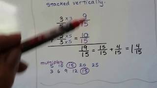 GED Math 7a Adding and subtracting fractions [upl. by Anehs95]