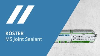 KÖSTER MS Joint Sealant  applications [upl. by Tye]