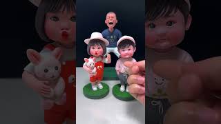 DIY Clay Bobbleheads of Kylian Mbappé amp Two Adorable Kids [upl. by Hartley]