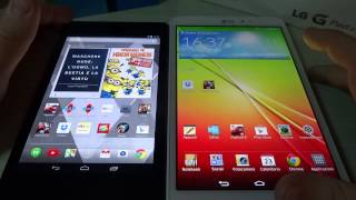 Google Nexus 7 2013 Android 442 vs LG G Pad 83 Stock ITA [upl. by Lonyer510]