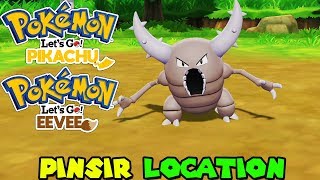 HOW TO FIND PINSIR IN POKEMON LETS GO PIKACHU AND EEVEE  PINSIR LOCATION [upl. by Briggs]