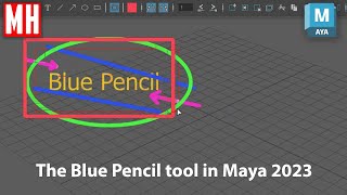 Maya 2023 tutorial  The NEW Blue Pencil tool its awesome [upl. by Nawram992]