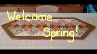 How to Create a SpringColored Quilted Table Runner [upl. by Katlin]