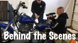 Behind the Scenes Filming Harley Davidson Boom Audio Stage 2 InstallVLOG19 [upl. by Leahkim]