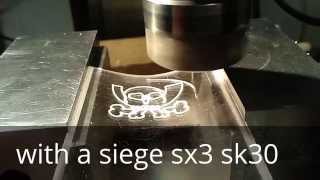 linuxcnc cnc engraving uneven surface autolevel with gcode ripper from scorch [upl. by Lalaj]