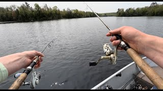 Chippewa Flowage Late Spring Walleye amp Perch fishing [upl. by Flight]