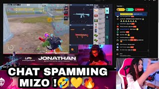 GodL Mizo reaction on Jonathan 98k watching and chat spamming Mizo😂💛  Jonathan gaming  GodL Mizo [upl. by Anhsirk]