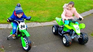 Ride on Giant Quad amp Motorbike Kids Fun [upl. by Evelin657]