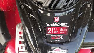 Yard Machine Lawnmower Review [upl. by Nairadal]