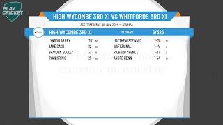 High Wycombe 3rd XI v Whitfords 3rd XI [upl. by Melia]