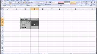 Excel  F statistic and P value [upl. by Eutnoj]