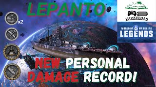 Lets Play Lepanto  New Personal Damage Record  World of Warships Legends PS5 XBOX Series SX [upl. by Elraet431]