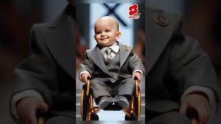 Adorable Baby XMan Professor X in His Wheelchair Steals the Fashion Catwalk 4K UHD [upl. by Anivad]