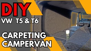 HOW TO Carpet line campervan DIY VW Transporter [upl. by Giamo586]