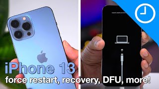 iPhone 13 amp 13 Pro how to force restart recovery mode DFU mode etc [upl. by Wallack899]