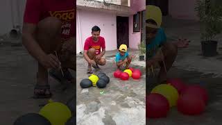 Black red yellow balloons pop shortsviral balloonpoppingchallenge [upl. by Theo]